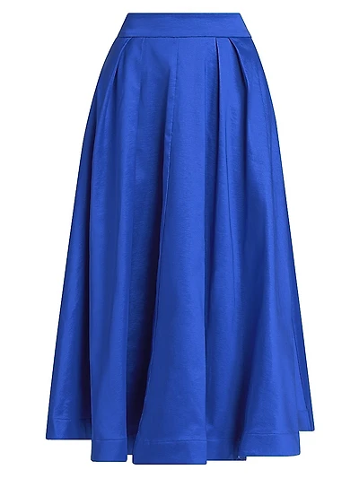 Juliet Taffeta Midi-Skirt