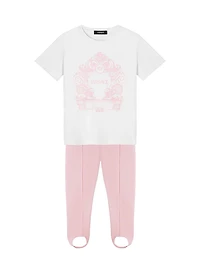 Little Girl's & Logo Jersey Leggings