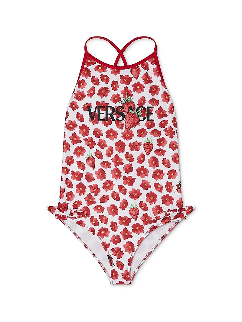 Baby Girl's, Little Girl's & Strawberry Garden One-Piece Swimsuit