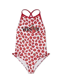 Baby Girl's, Little Girl's & Strawberry Garden One-Piece Swimsuit