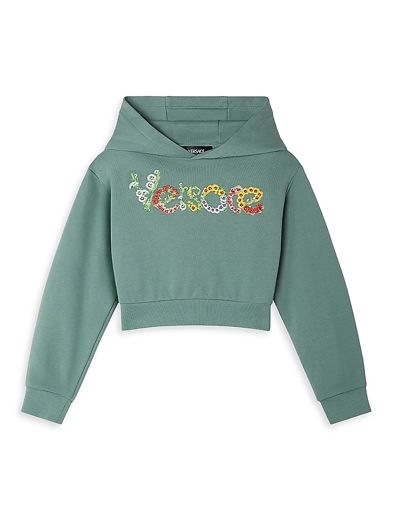 Baby Girl's, Little Girl's & Girl's Logo Flower Embroidered Fleece Sweatshirt