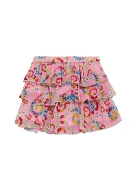 Little Girl's & Geo Barocco Flowers Skirt