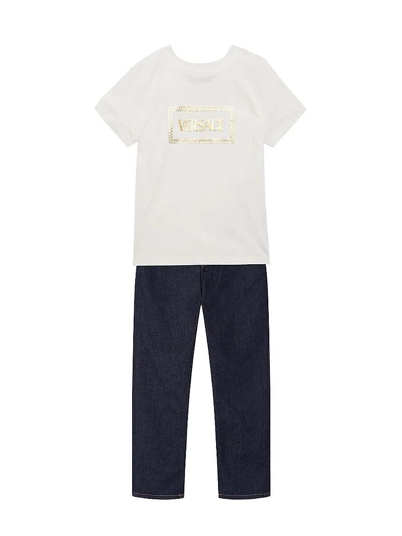 Baby Girl's, Little Girl's & Foil Logo Stamp T-Shirt