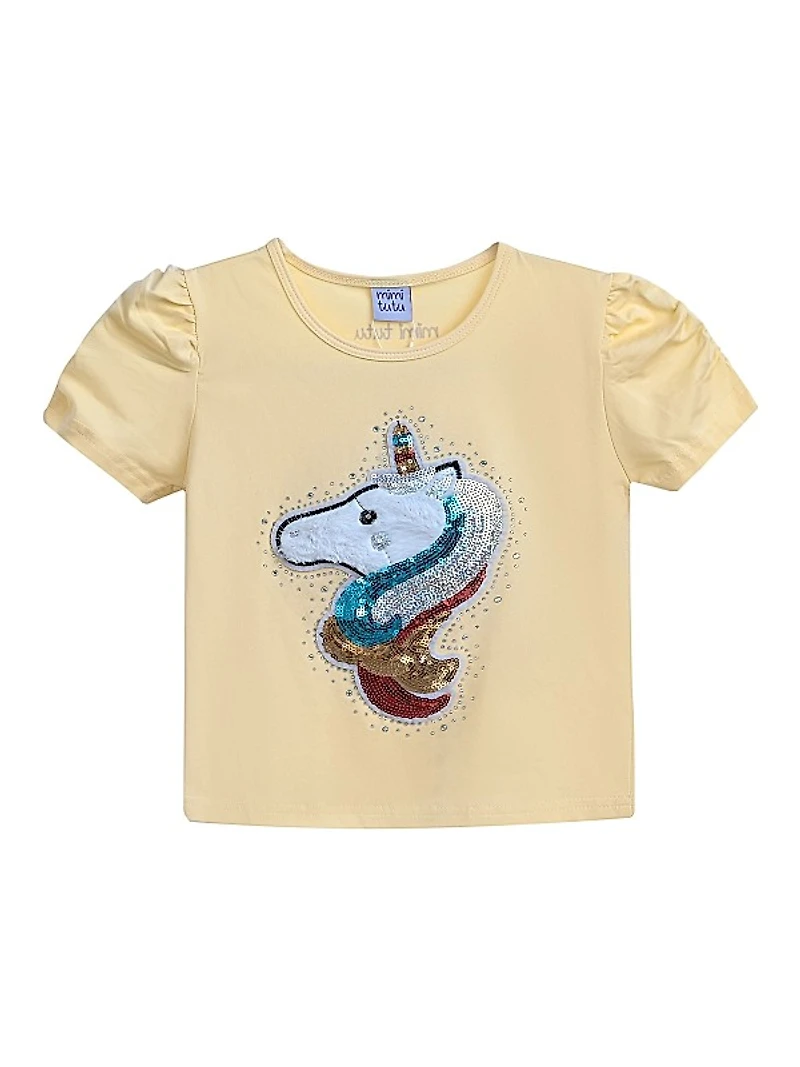 Little Girl's & Girl's Sydney Unicorn Skirt Outfit