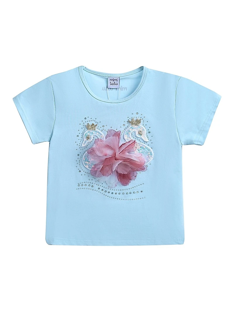 Little Girl's & Ruby Swan Skirt Outfit