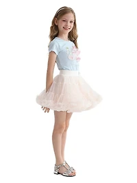Little Girl's & Ruby Swan Skirt Outfit