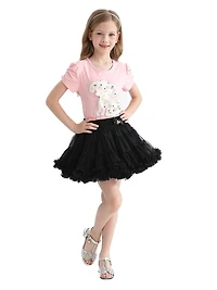 Little Girl's & Janis Puppy Skirt Outfit