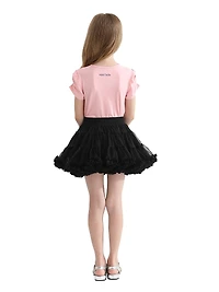 Little Girl's & Janis Puppy Skirt Outfit