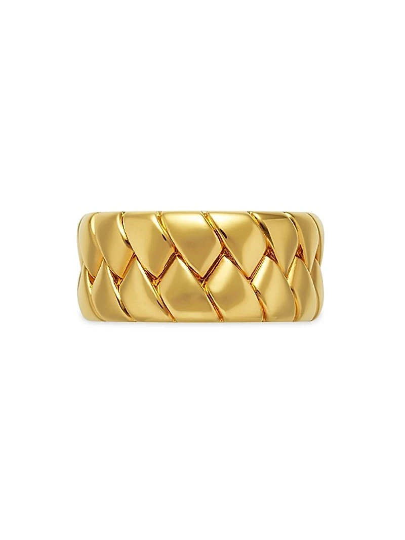 Goldtone Woven Band Ring