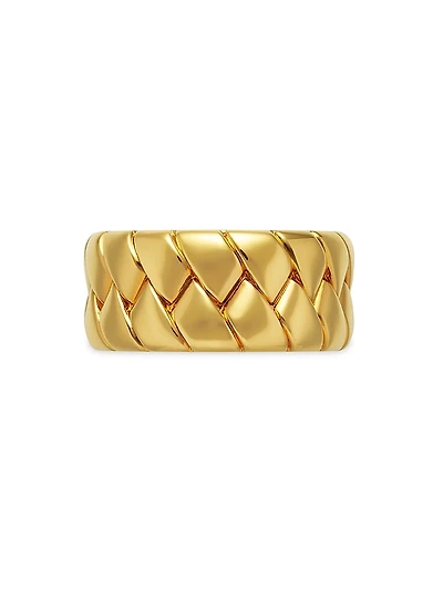 Goldtone Woven Band Ring
