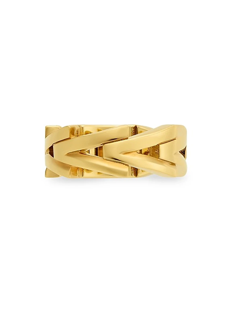Goldtone V Band Ring