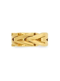 Goldtone V Band Ring