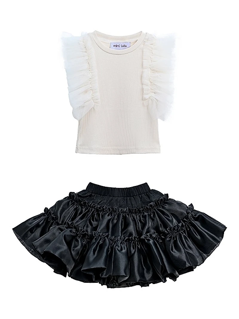 Little Girl's & Girl's Ruth Ruffle Skirt Outfit