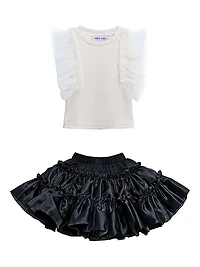 Little Girl's & Girl's Ruth Ruffle Skirt Outfit