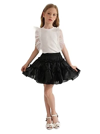 Little Girl's & Girl's Ruth Ruffle Skirt Outfit