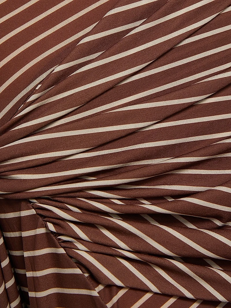 Izel Stripe Draped Minidress
