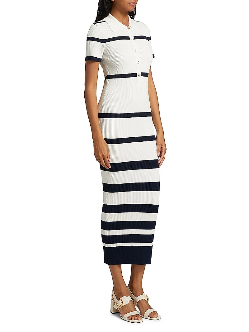 Landis Striped Body-Con Midi-Dress