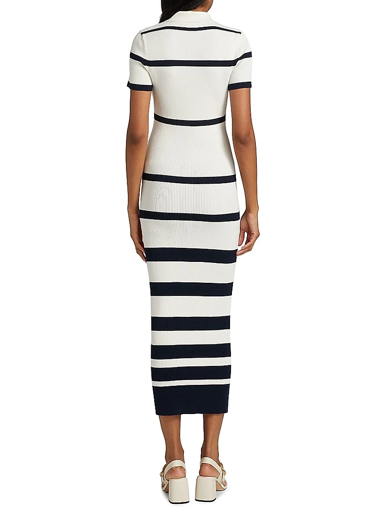 Landis Striped Body-Con Midi-Dress