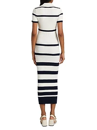 Landis Striped Body-Con Midi-Dress