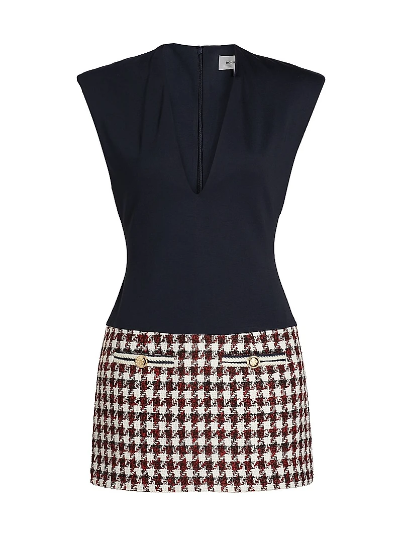 Guinevere Houndstooth Minidress