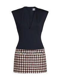 Guinevere Houndstooth Minidress