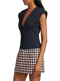 Guinevere Houndstooth Minidress