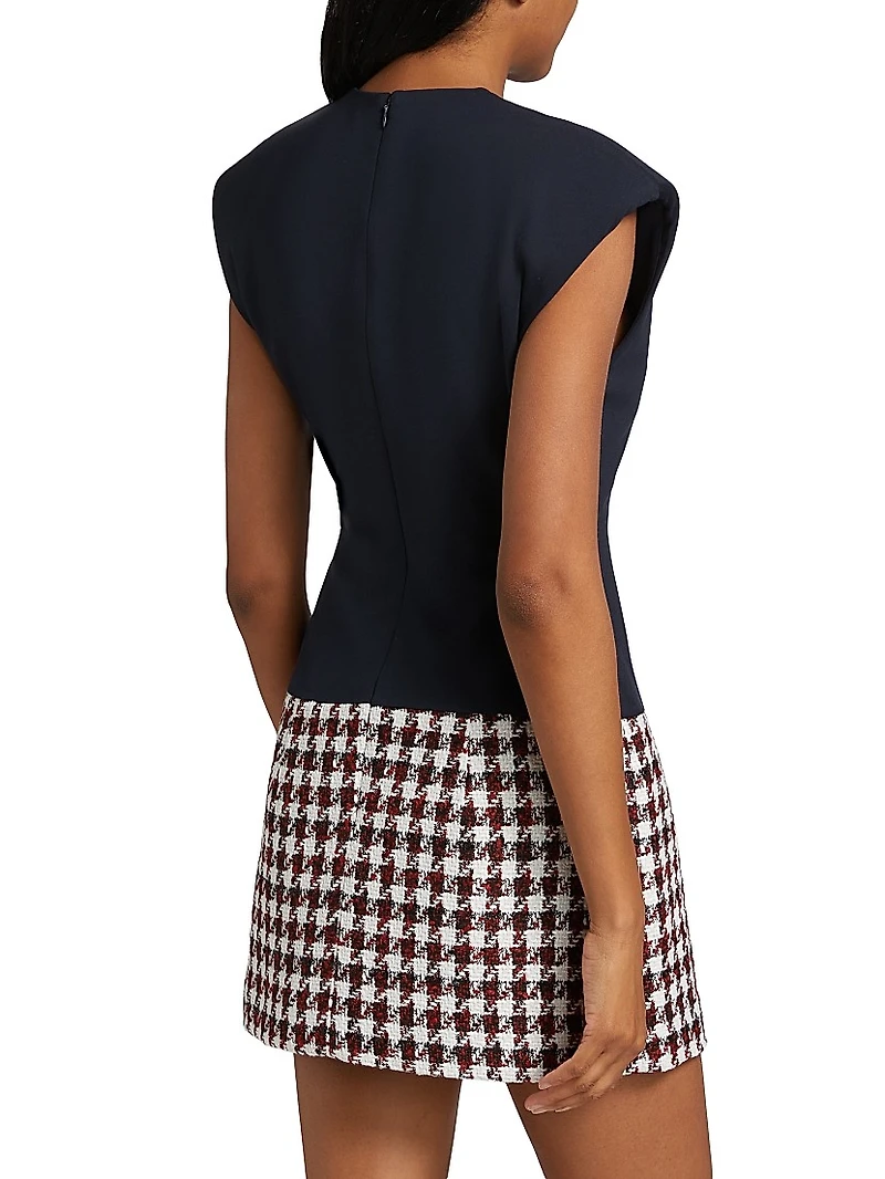 Guinevere Houndstooth Minidress