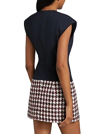 Guinevere Houndstooth Minidress