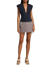 Guinevere Houndstooth Minidress