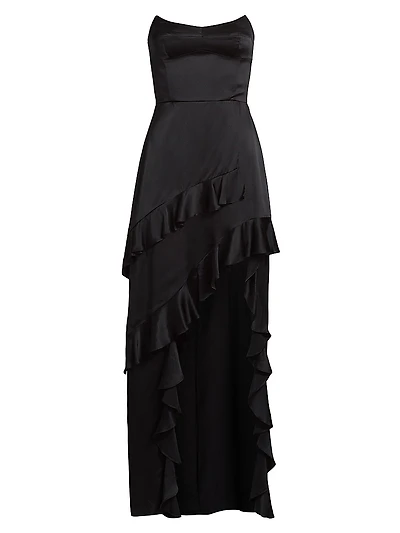 Magnolia Silk Frill Cocktail Dress