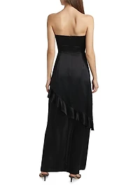 Magnolia Silk Frill Cocktail Dress