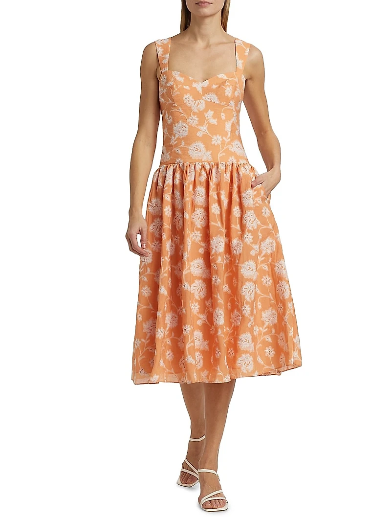 Abernathy Fit & Flare Midi-Dress