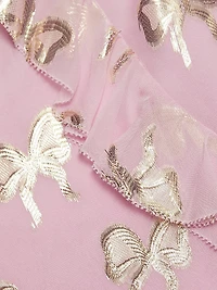 Lomina Bow Ruffle Chiffon Minidress