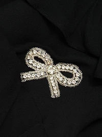 Crystal Bow Rialto Silk Dress