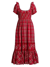 London Tartan Gerania Midi-Dress