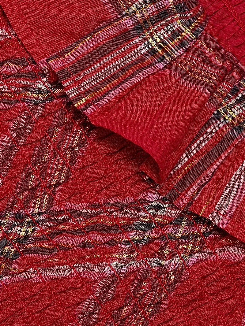 London Tartan Gerania Midi-Dress