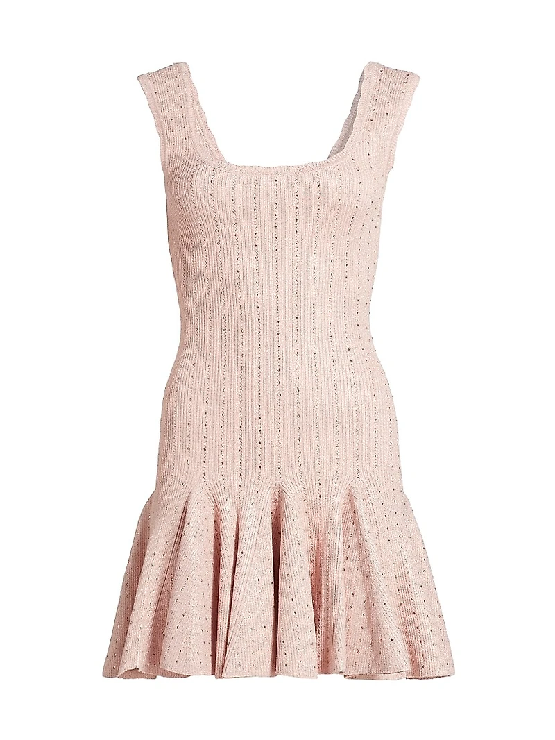 Maryanne Pointelle-Knit Minidress