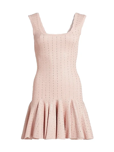 Maryanne Pointelle-Knit Minidress