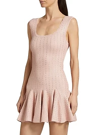 Maryanne Pointelle-Knit Minidress