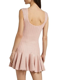 Maryanne Pointelle-Knit Minidress