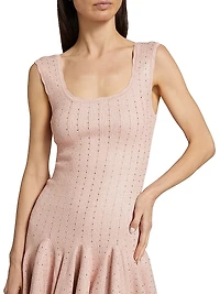 Maryanne Pointelle-Knit Minidress