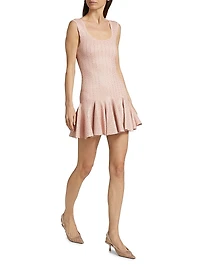 Maryanne Pointelle-Knit Minidress