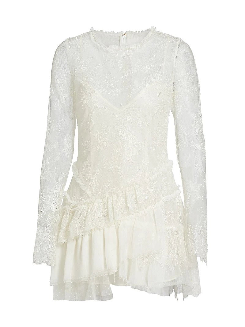 Amberleigh Lace Ruffle Minidress