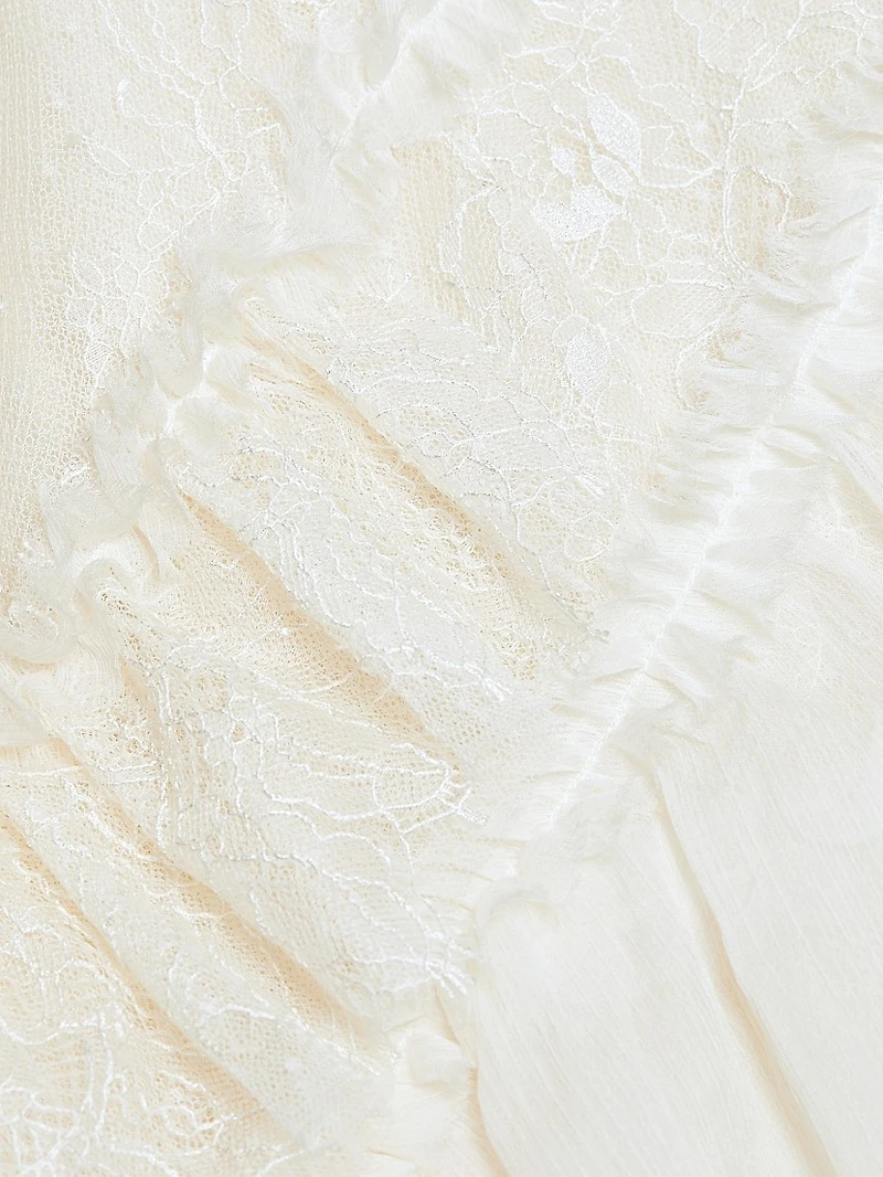 Amberleigh Lace Ruffle Minidress