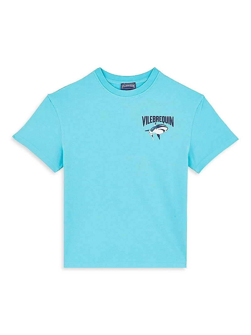 Little Boy's & Shark Logo T-Shirt