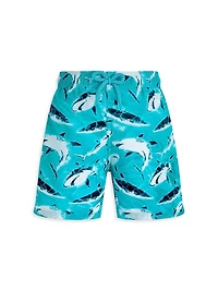 Little Boy's & Requins Swim Shorts
