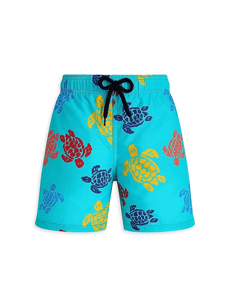 Little Boy's & Ronde Des Tortues Swim Shorts