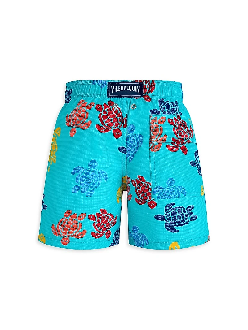 Little Boy's & Ronde Des Tortues Swim Shorts