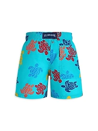 Little Boy's & Ronde Des Tortues Swim Shorts