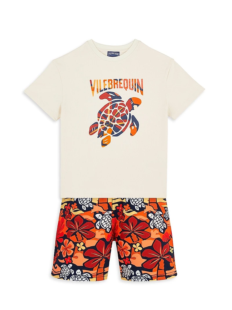 Little Boy's & Monoï Swim Shorts